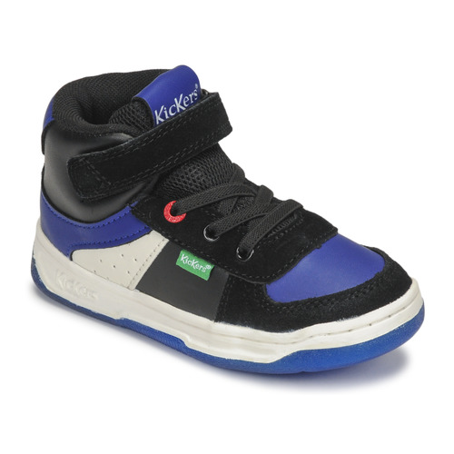 Scarpe Bambino Sneakers alte Kickers KICKALIEN Nero / Blu / Bianco