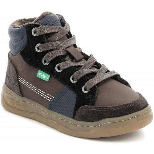 Scarpe Bambino Sneakers alte Kickers Kickosta Marrone