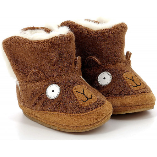 Scarpe Unisex bambino Scarpette neonato Robeez Rob Furr Crp Marrone