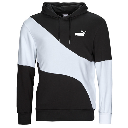 Abbigliamento Uomo Felpe Puma PUMA POWER CAT HOODIE Nero / Bianco