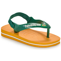 Scarpe Unisex bambino Infradito Havaianas BABY BRASIL LOGO Giallo / Verde