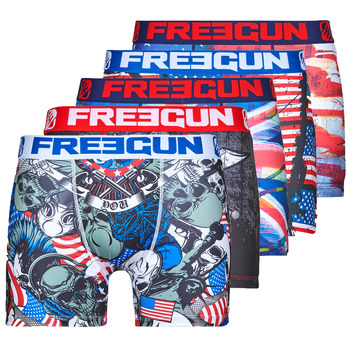 Biancheria Intima Uomo Boxer Freegun BOXERS DRAPEAUX X5 Multicolore