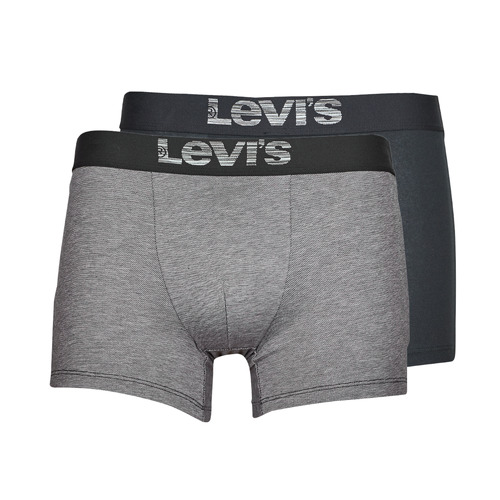 Biancheria Intima Uomo Boxer Levi's OPTICAL ILLUSION PACK X2 Grigio / Nero