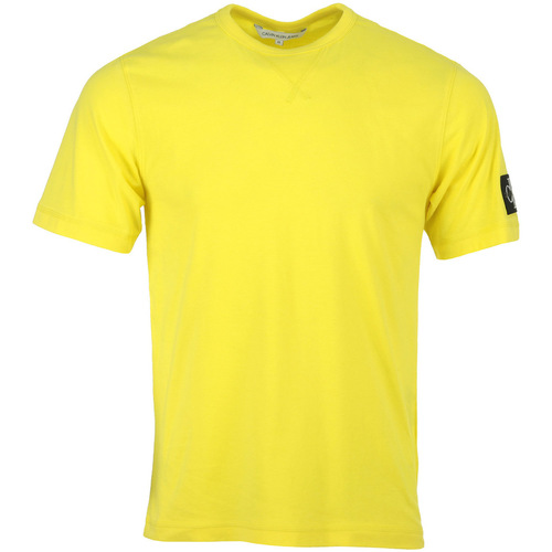 Abbigliamento Uomo T-shirt maniche corte Calvin Klein Jeans Monogram Patch Shirt Giallo