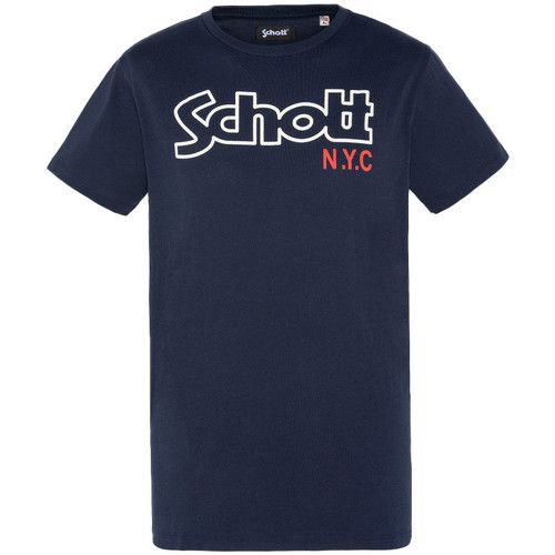 Abbigliamento Uomo T-shirt & Polo Schott TSCREWVINT Blu