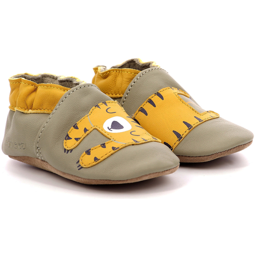 Scarpe Bambino Scarpette neonato Robeez Tiger Nap Verde