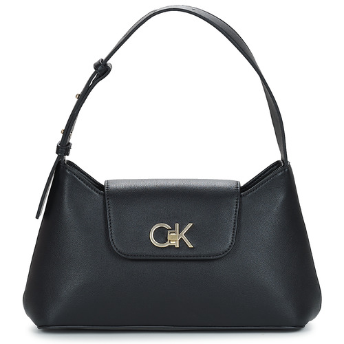 Borse Donna Borse a spalla Calvin Klein Jeans RE-LOCK SHOULDER BAG MD Nero