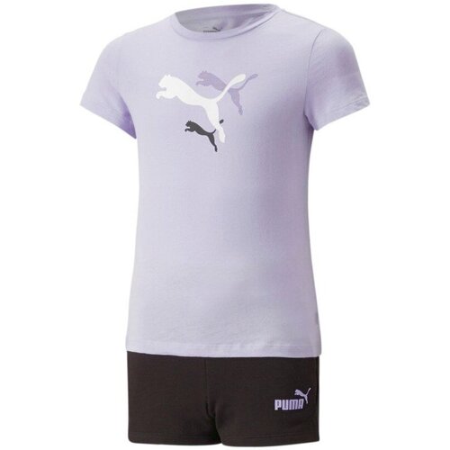 Abbigliamento Unisex bambino Completi Puma Completo Junior Graphic Tee+ Short Viola