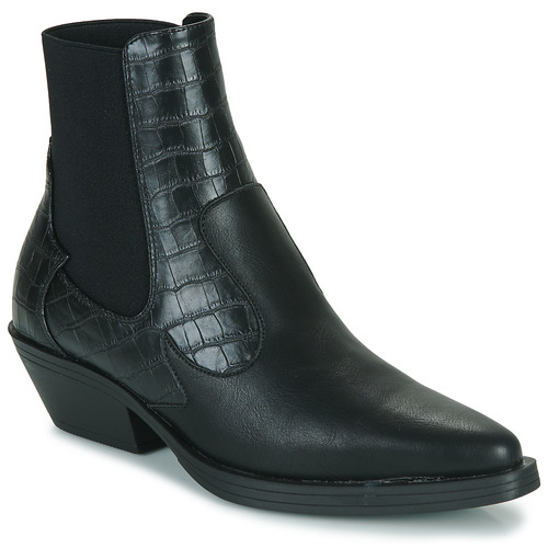 Scarpe Donna Stivaletti Only ONLBRONCO-2 SHORT PU COWBOY BOOT Nero