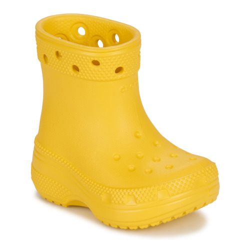 Scarpe Unisex bambino Stivali da pioggia Crocs Classic Boot T Giallo