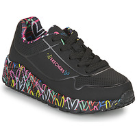 Scarpe Bambina Sneakers basse Skechers UNO LITE Nero / Multicolore