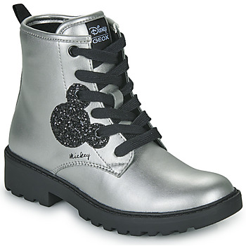 Scarpe Bambina Stivaletti Geox J CASEY GIRL G Argento