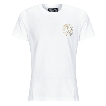 Abbigliamento Uomo T-shirt maniche corte Versace Jeans Couture GAHT06 Bianco / Oro