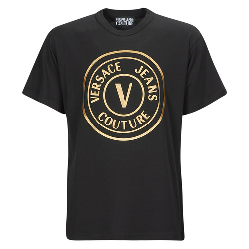 Abbigliamento Uomo T-shirt maniche corte Versace Jeans Couture GAHT05 Nero / Oro