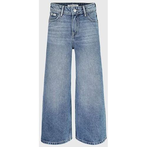 Abbigliamento Bambina Jeans Calvin Klein Jeans IG0IG01892 WIDE-1AA VISUAL LIGHT BLUE Blu