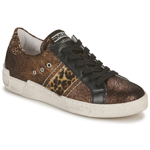 Scarpe Donna Sneakers basse Meline  Marrone / Nero / Leopard