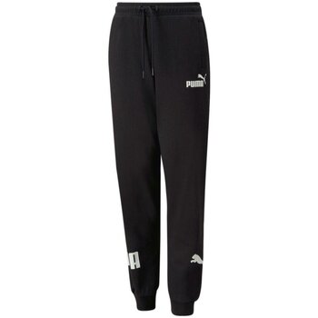 Abbigliamento Unisex bambino Pantaloni morbidi / Pantaloni alla zuava Puma Pantaloni Bambino Power Sweats Nero