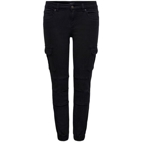 Abbigliamento Donna Pantaloni Only Pantaloni Donna Ankle Cargo Nero