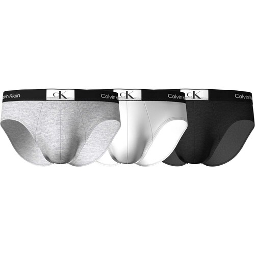 Biancheria Intima Uomo Slip Calvin Klein Jeans Hip Brief 3Pk Nero