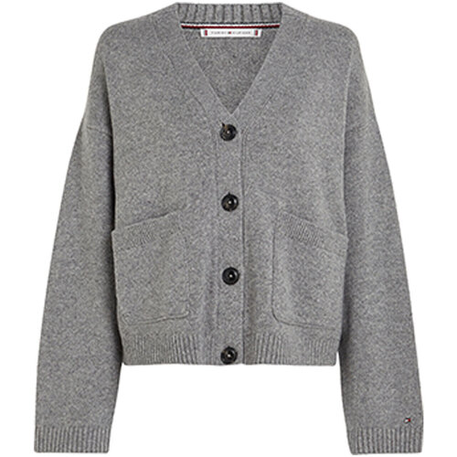 Abbigliamento Donna Gilet / Cardigan Tommy Hilfiger Cardigan grigio con bottoni 