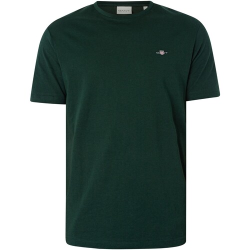 Abbigliamento Uomo T-shirt maniche corte Gant T-shirt scudo normale Verde