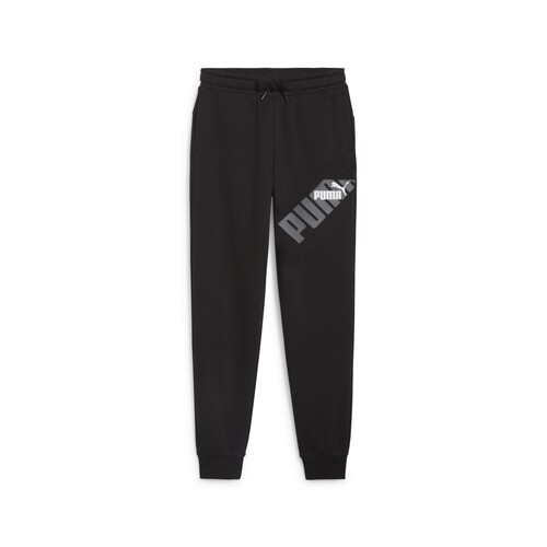 Abbigliamento Bambino Pantaloni da tuta Puma PUMA POWER GRAPHIC SWEATPANTS TR CL B Nero