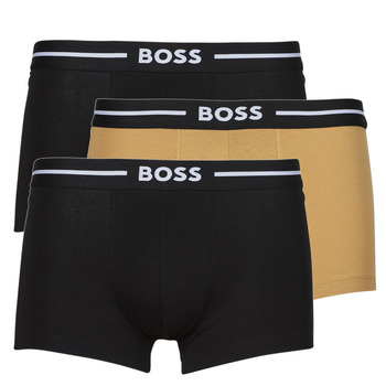 Biancheria Intima Uomo Boxer BOSS Trunk 3P Bold Nero / Camel