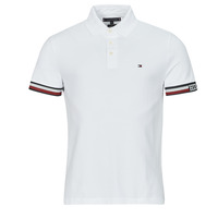 Abbigliamento Uomo Polo maniche corte Tommy Hilfiger MONOTYPE FLAG CUFF SLIM FIT POLO Bianco