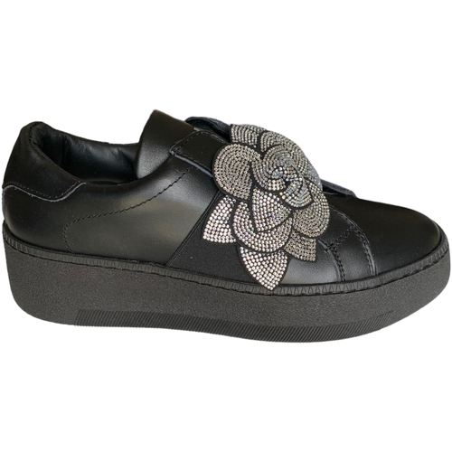 Scarpe Donna Sneakers Meline Scarpe donna Melinè Sneakers pelle nera PF1500 Nero