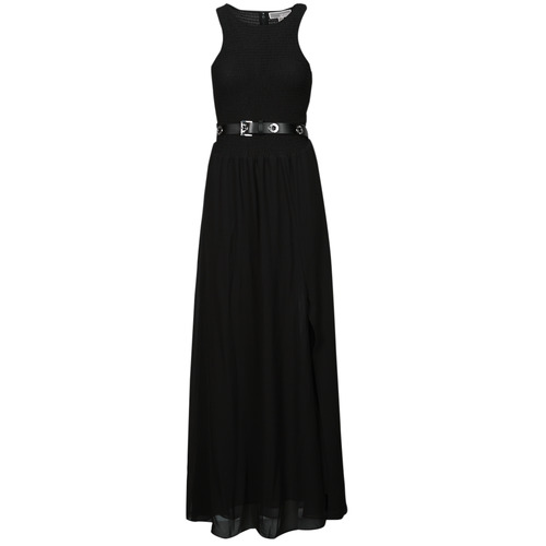 Abbigliamento Donna Abiti lunghi MICHAEL Michael Kors SMOCKED MAXI DRESS Nero / Bianco