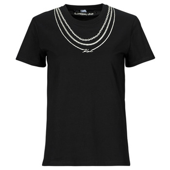 Abbigliamento Donna T-shirt maniche corte Karl Lagerfeld karl necklace t-shirt Nero