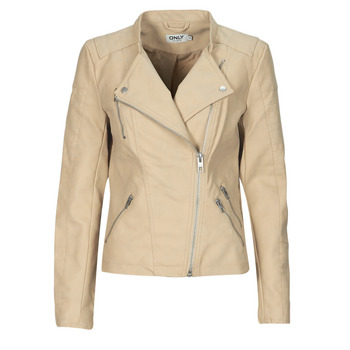 Abbigliamento Donna Giacca in cuoio / simil cuoio Only ONLAVA Beige