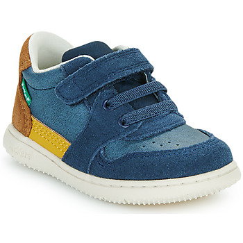 Scarpe Bambino Sneakers basse Kickers KICKBUVAR Marine / Camel