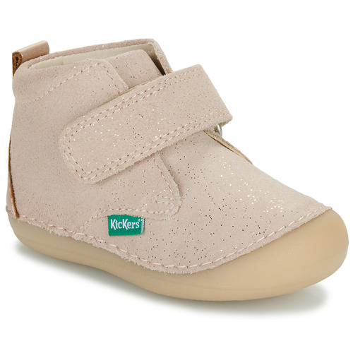 Scarpe Bambina Stivaletti Kickers SABIO Beige / Pailleté