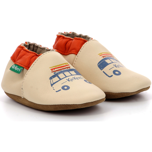 Scarpe Bambino Scarpette neonato Kickers Kickbaby Van Beige