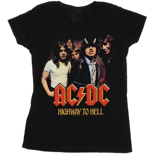 Abbigliamento Donna T-shirts a maniche lunghe Acdc Highway To Hell Nero