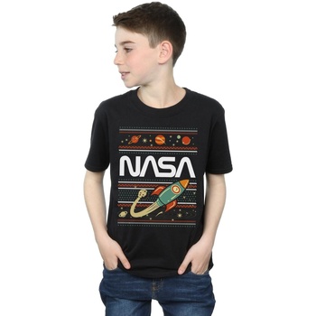 Abbigliamento Bambino T-shirt & Polo Nasa BI40368 Nero