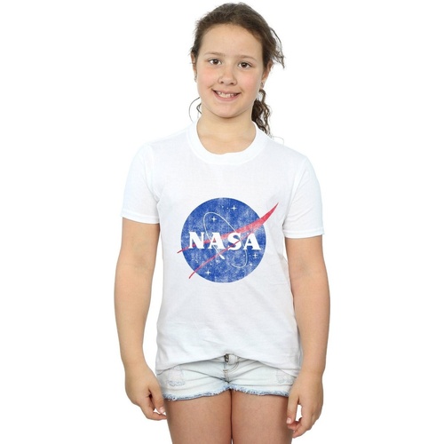 Abbigliamento Bambina T-shirts a maniche lunghe Nasa BI42253 Bianco