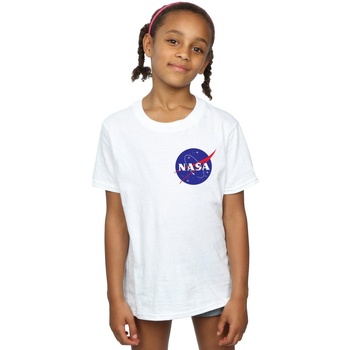 Abbigliamento Bambina T-shirts a maniche lunghe Nasa BI42282 Bianco