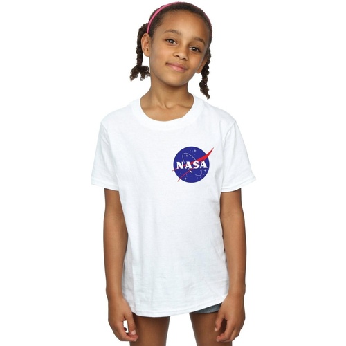 Abbigliamento Bambina T-shirts a maniche lunghe Nasa BI42282 Bianco