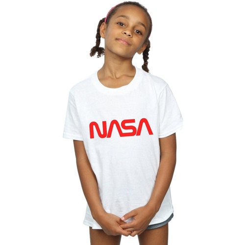 Abbigliamento Bambina T-shirts a maniche lunghe Nasa BI42283 Bianco