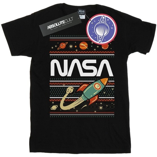 Abbigliamento Uomo T-shirts a maniche lunghe Nasa BI52271 Nero