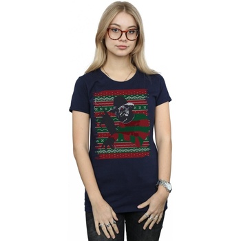 Abbigliamento Donna T-shirts a maniche lunghe A Nightmare On Elm Street BI36064 Blu