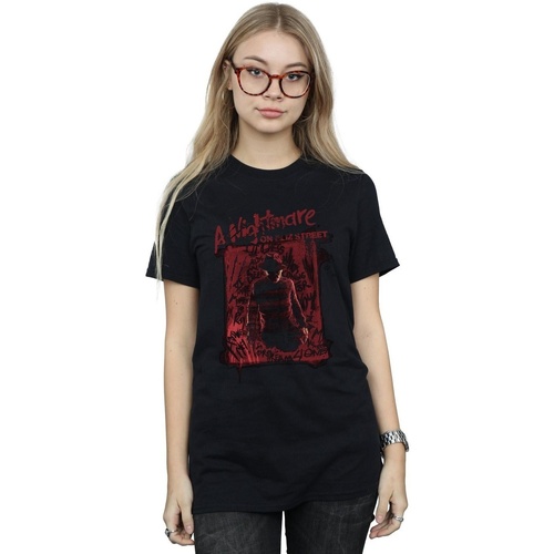 Abbigliamento Donna T-shirts a maniche lunghe A Nightmare On Elm Street BI42011 Nero