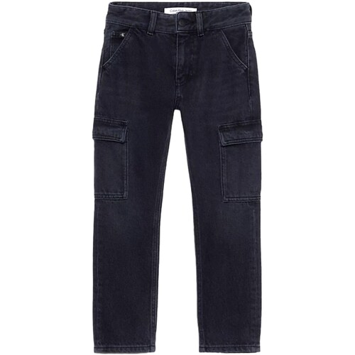 Abbigliamento Bambino Jeans dritti Calvin Klein Jeans IB0IB01908 Nero