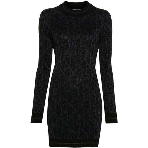 Abbigliamento Donna Abiti corti Palm Angels MONOGRAM JACQUARD MINI DRESS Nero