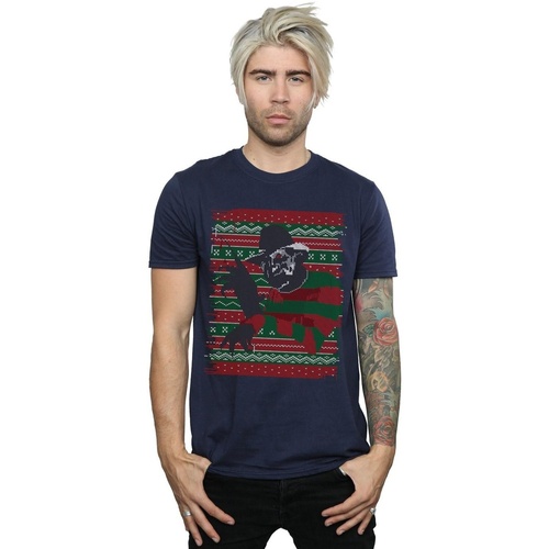 Abbigliamento Uomo T-shirts a maniche lunghe A Nightmare On Elm Street BI43888 Blu