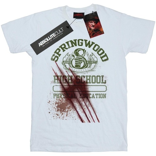 Abbigliamento Uomo T-shirts a maniche lunghe A Nightmare On Elm Street Springwood Slasher Bianco