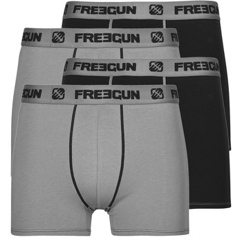 Biancheria Intima Uomo Boxer Freegun BOXERS COTON P2 X4 Grigio / Nero