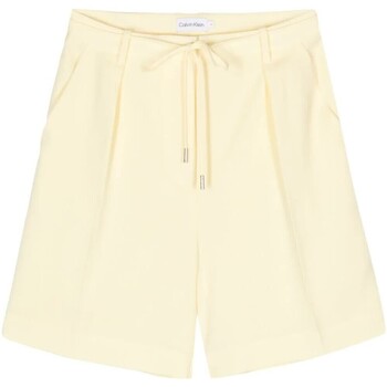 Abbigliamento Donna Shorts / Bermuda Calvin Klein Jeans STRUCTURE TWILL SHORTS Giallo